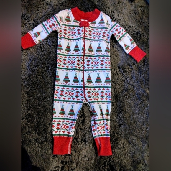 Hanna Andersson Baby Holiday Christmas Tree Pajamas Size 6-9 Months - Picture 1 of 3